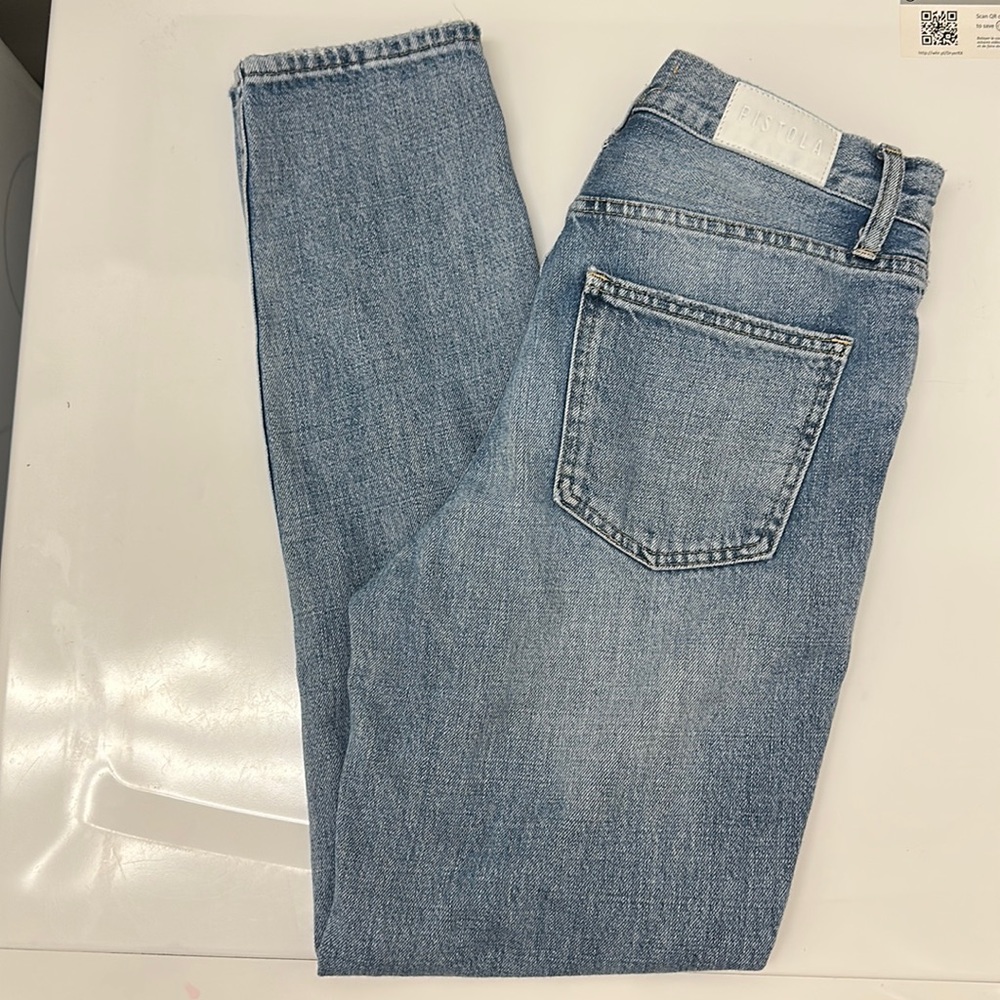 Pistola distressed ripped jeans size 27 gently worn excellent condition